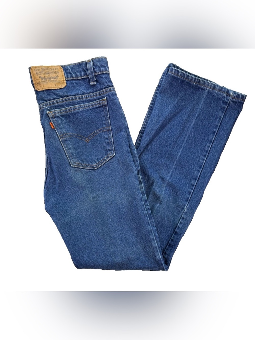 Vintage Levi's 517 Orange Tab Jeans Men's 34x32 Bootcut Denim 1990s Medium Wash